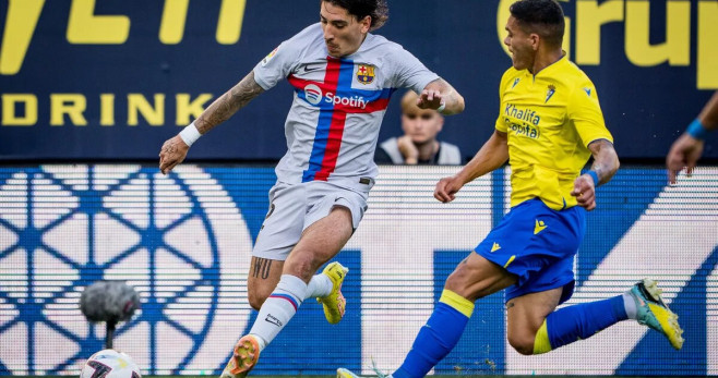 Bellerín, en el campo del Cádiz / FCB