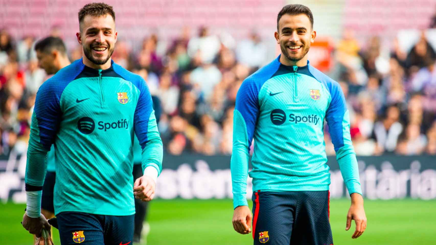 Arnau Tenas, tercer portero del Barça, con Éric García, uno de los últimos centrales para Xavi / FCB