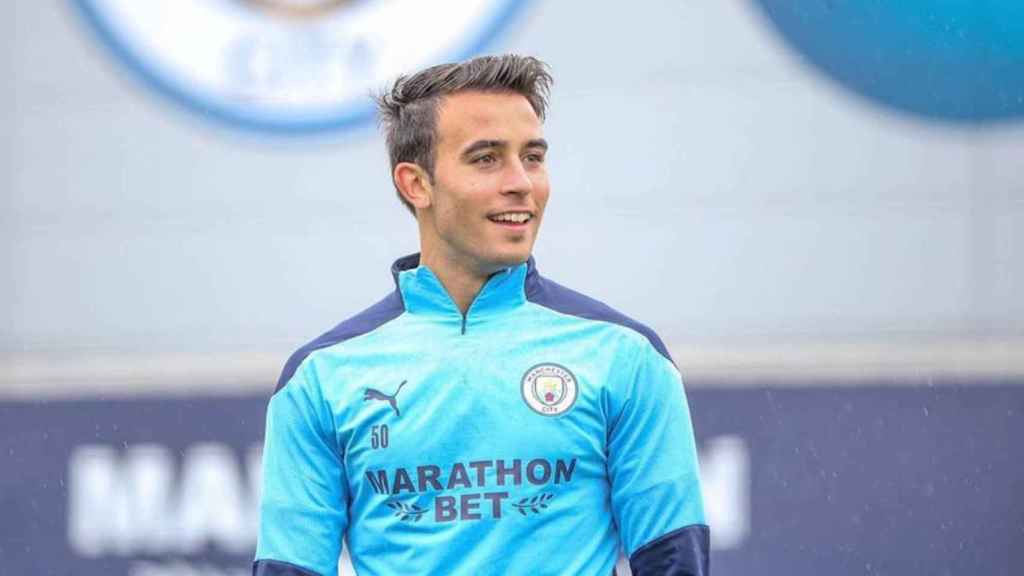 Éric García durante un entrenamiento con el Manchester City / REDES