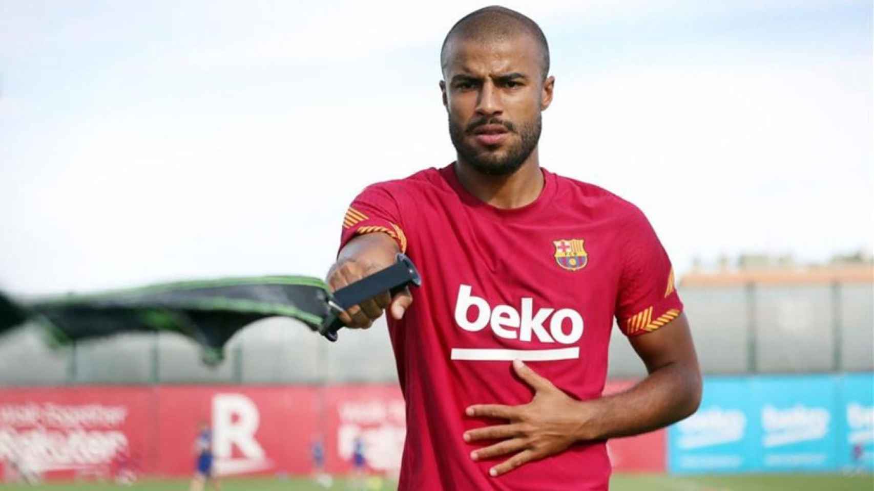 Rafinha, en un entrenamiento con el Barça | FCB