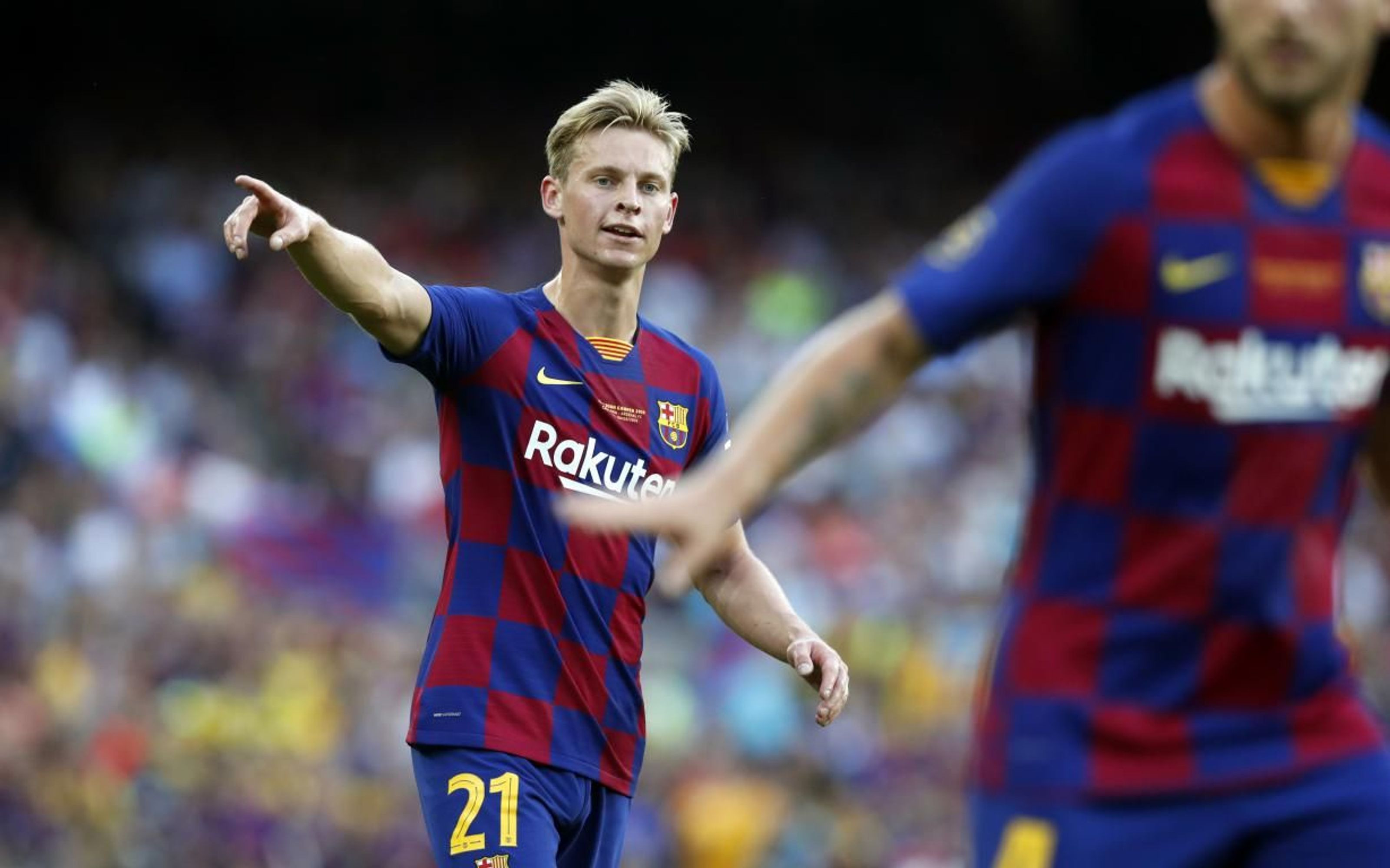 De Jong en el partido del Gamper contra el Arsenal / FC Barcelona