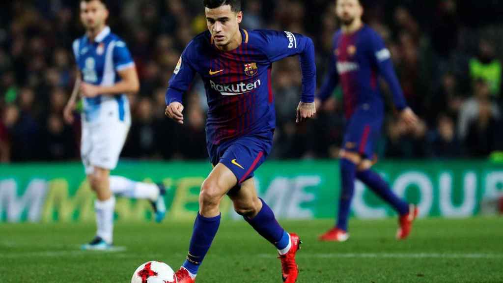 Coutinho en un partido la temporada pasada contra el Espanyol / EFE