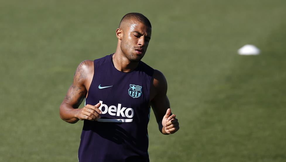 Rafinha, en un entrenamiento esta pretemporada