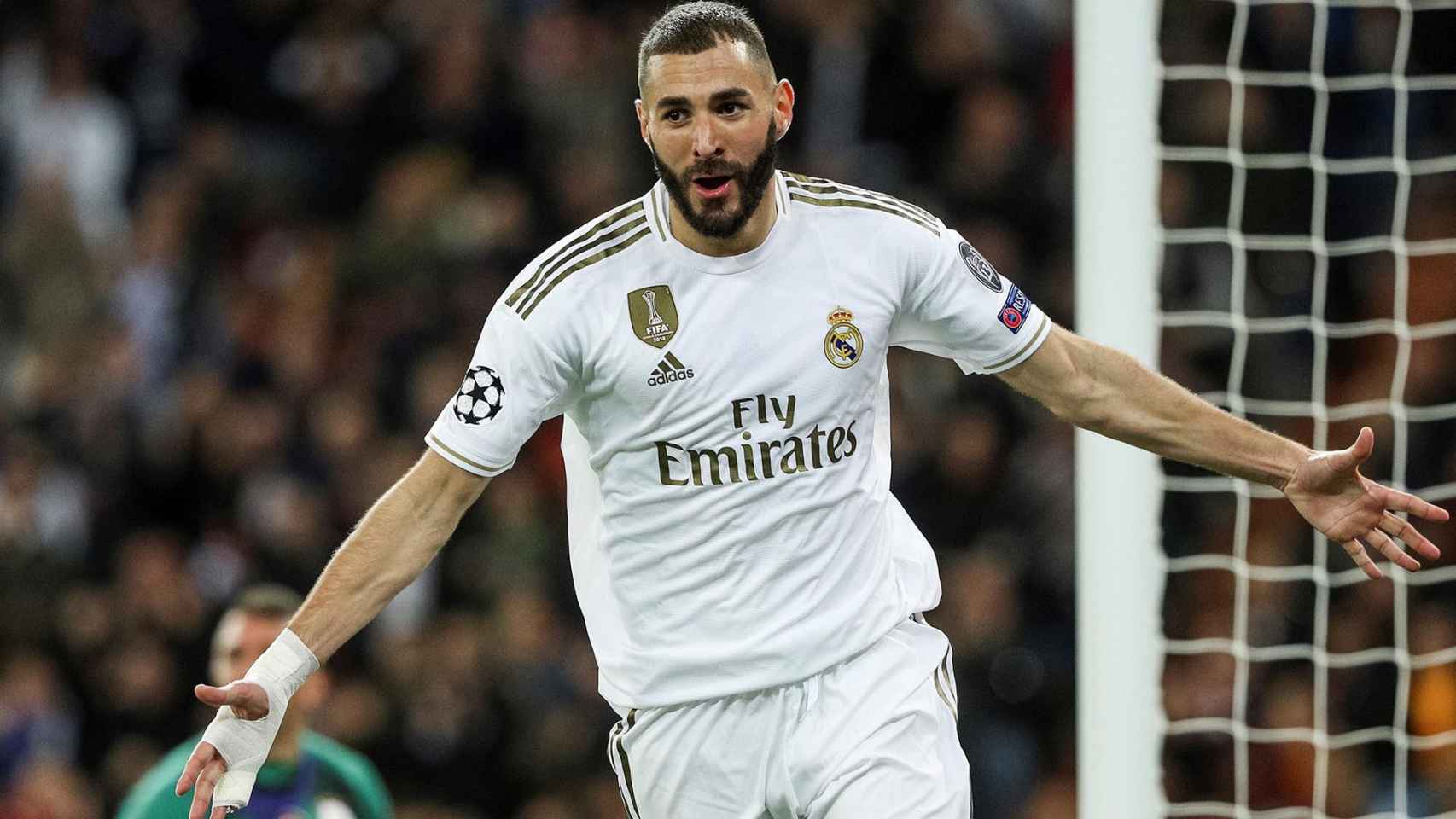 Karim Benzema celebra un tanto del Real Madrid / EFE