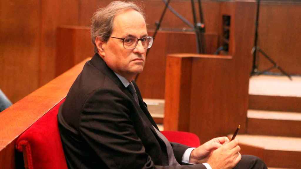 Quim Torra, 'expresident' catalán, en el banquillo / EP