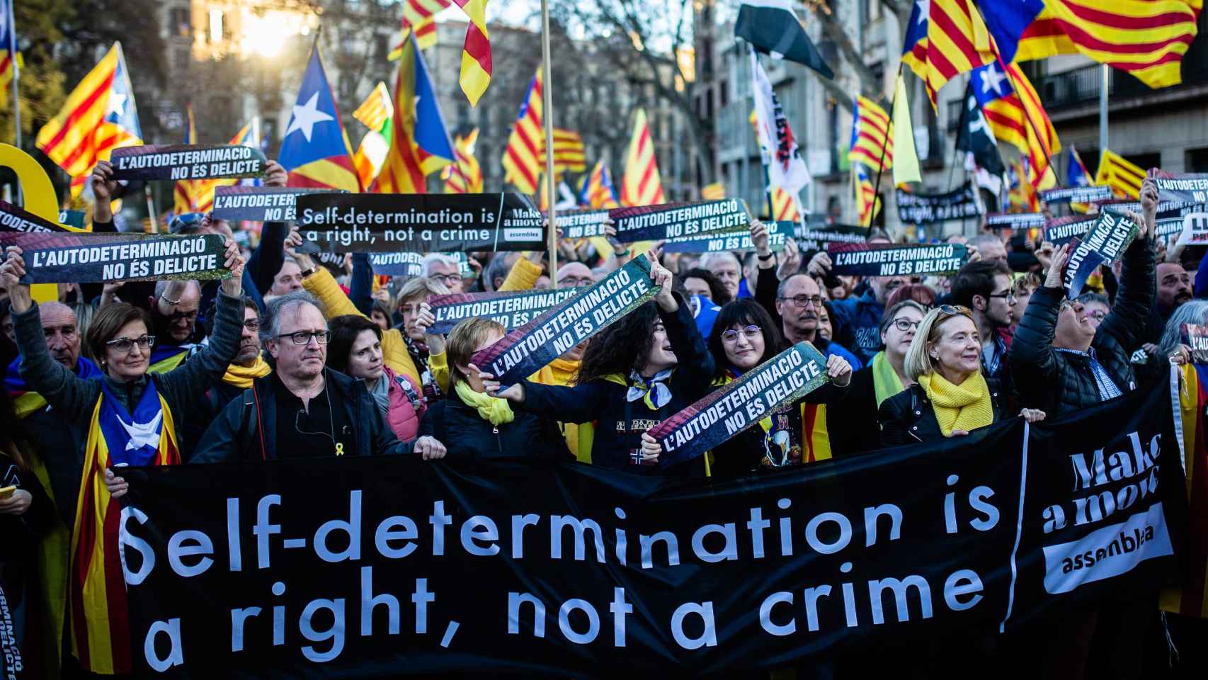 Manifestación de la ANC contra del juicio del procés / CG