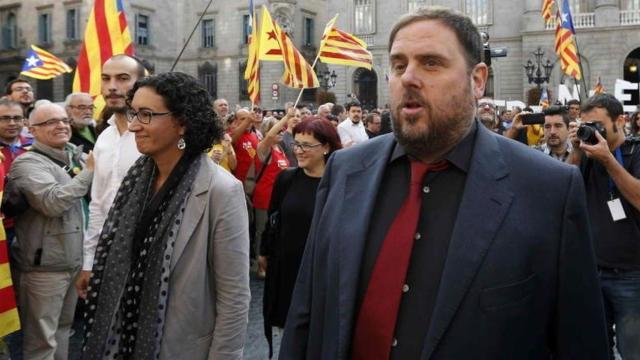 Los dirigentes de ERC Marta Rovira y Oriol Junqueras, en una imagen de archivo / EFE