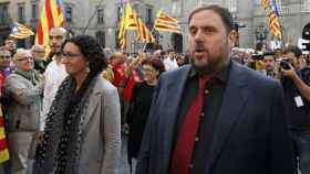 Los dirigentes de ERC Marta Rovira y Oriol Junqueras, en una imagen de archivo / EFE