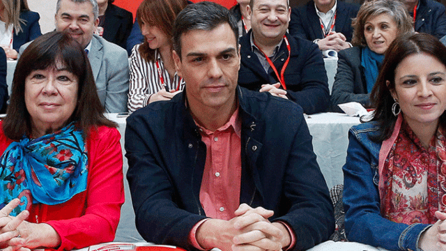 Pedro Sánchez, secretario general del PSOE, en la reunión del comité federal / EFE