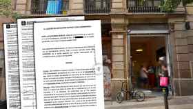 Foto del local y parte de la documentación que la propietaria aporta para denunciar la usurpación de identidad / CG