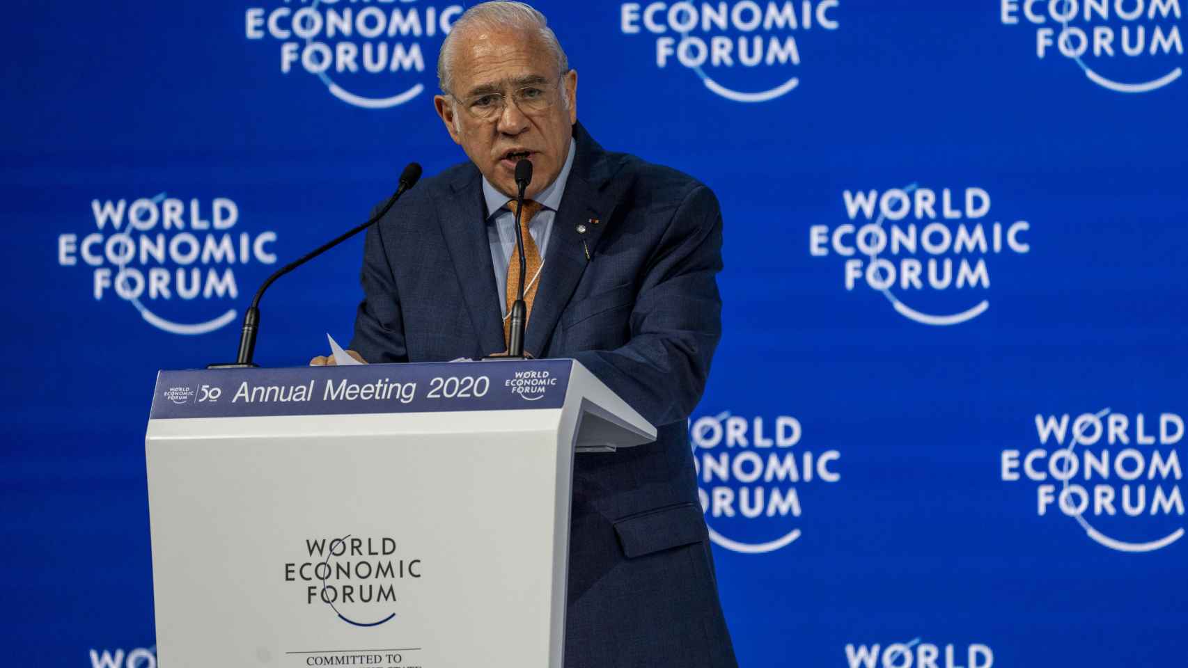 El secretario general de la OCDE, Ángel Gurria, en el reciente foro de Davos / EP