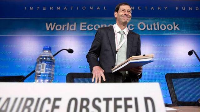 Maurice Obtsfeld, economista jefe del FMI, durante la presentación del informe de perspectivas.