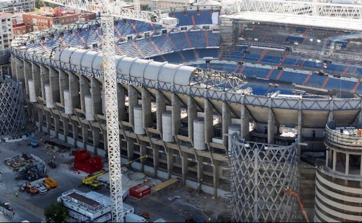 Santiago Bernabéu en obras