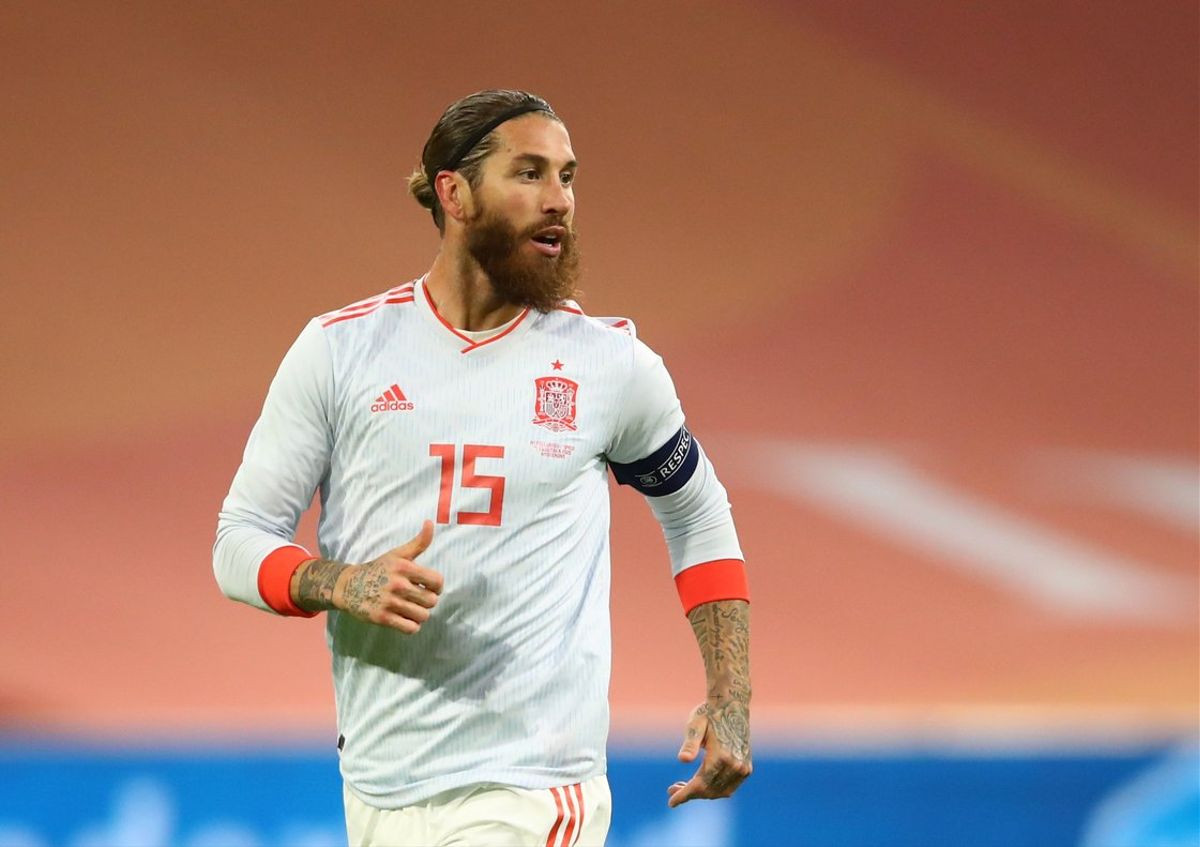 Sergio Ramos en un partido con España / EFE