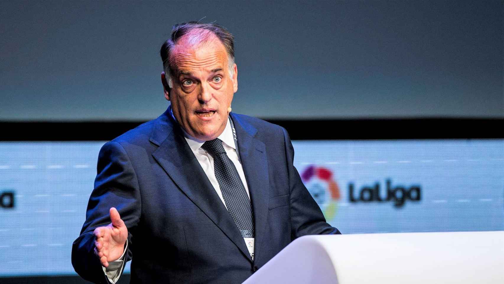 El presidente de la Liga de fútbol española, Javier Tebas / EFE