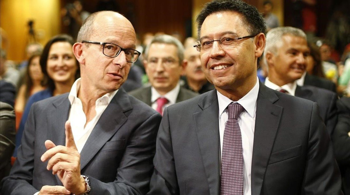 Josep Maria Bartomeu y Jordi Cardoner en una imagen de archivo / EFE