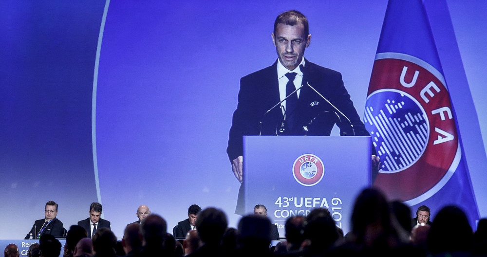 Aleksander Ceferin, presidente de la UEFA, en una imagen de archivo EFE