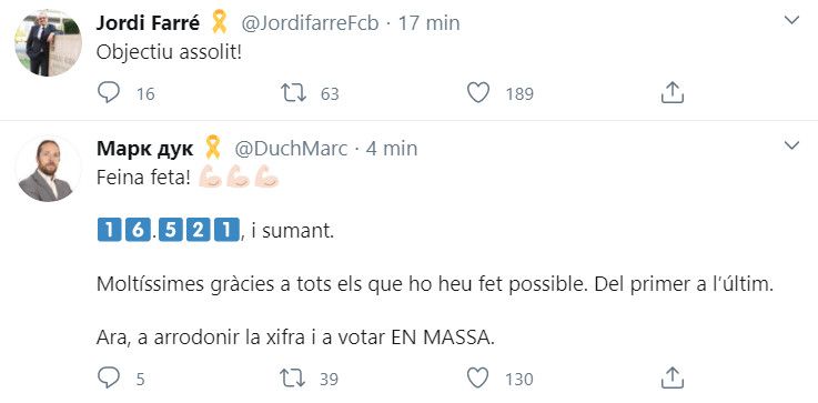 Publicaciones de Jorid Farré y Marc Duch en redes sociales / Redes