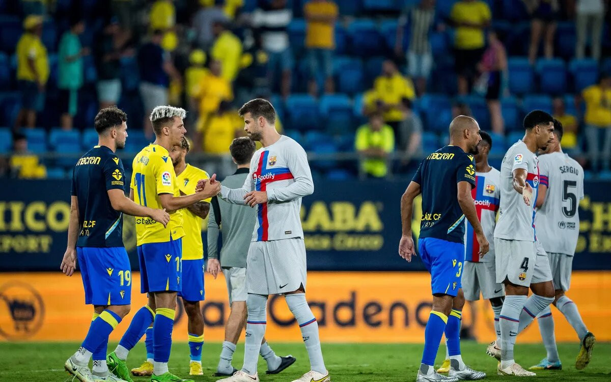 Piqué, al acabar el partido de Cádiz / FCB