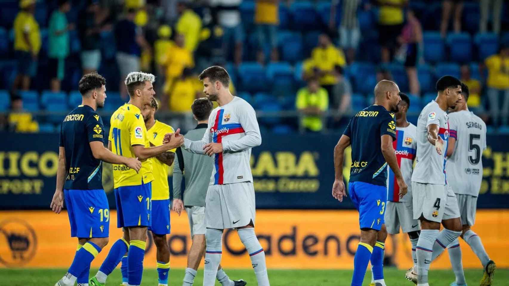 Piqué, al acabar el partido de Cádiz / FCB