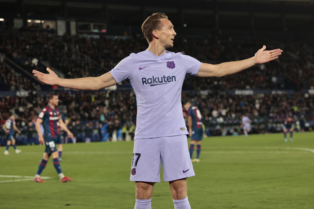 Luuk de Jong, celebrando el gol marcado contra el Levante / EFE