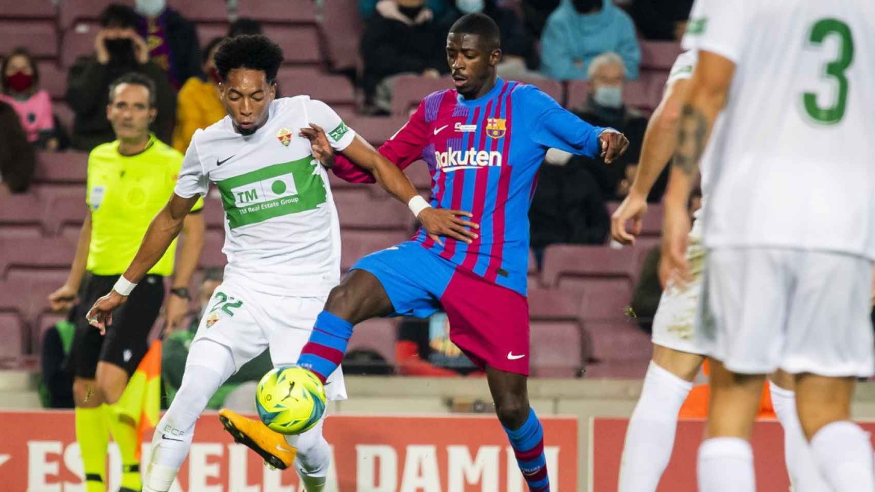 Ousmane Dembelé, autor de una asistencia en el Barça-Elche del Camp Nou / FCB