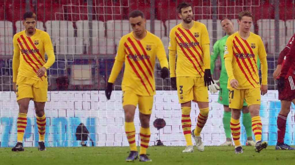 Los jugadores del Barça, desolados / FCB