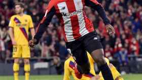 Iñaki Williams celebra el gol contra el Barça / EFE