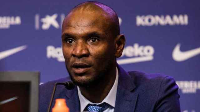 Eric Abidal en una rueda de prensa / EFE