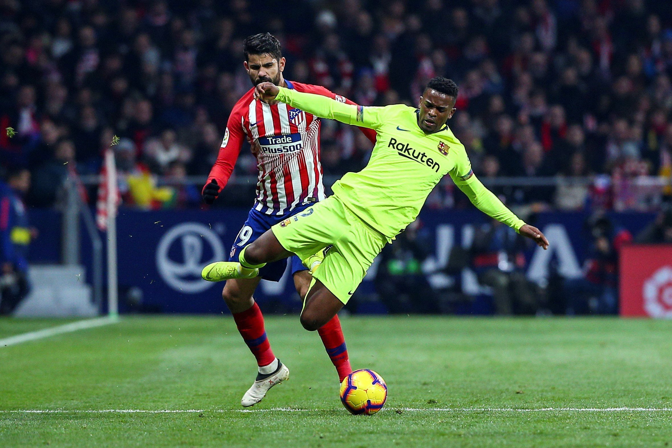 Una imagen de Semedo ante Diego Costa / EFE