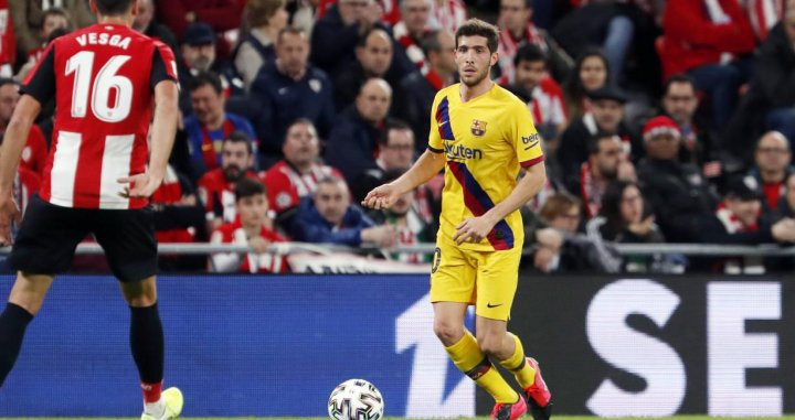 Sergi Roberto en una acción de juego contra el Athletic / FCB