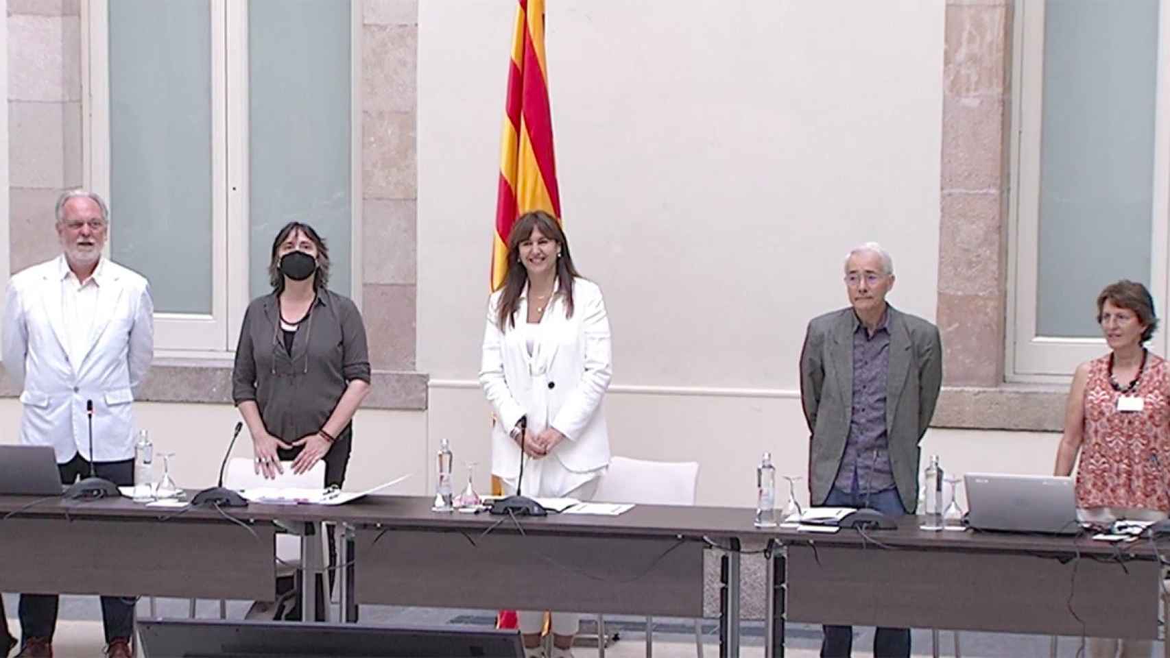 La presidenta del Parlament, Laura Borràs, en la inaguración de la II Cumbre contra la corrupción