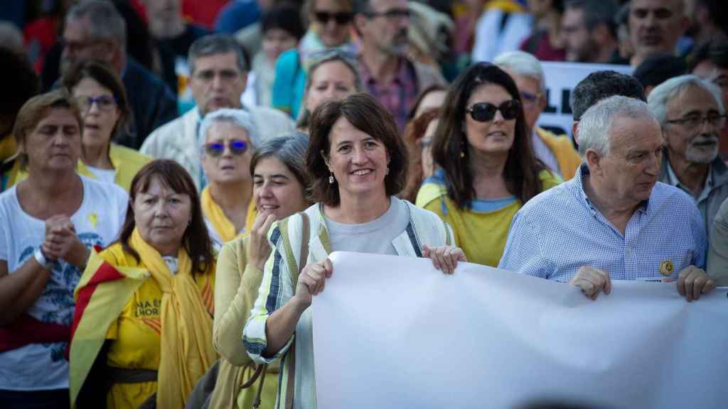 La presidenta de la ANC, Elisenda Paluzie, durante una manifestación / EP