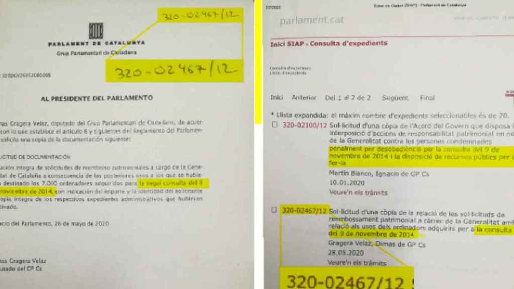 El Parlament censura la palabra ilegal cuando la oposición la emplea al aludir referéndums independentistas / @CiutadansCS