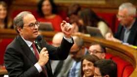 Quim Torra, durante una intervención parlamentaria / EFE