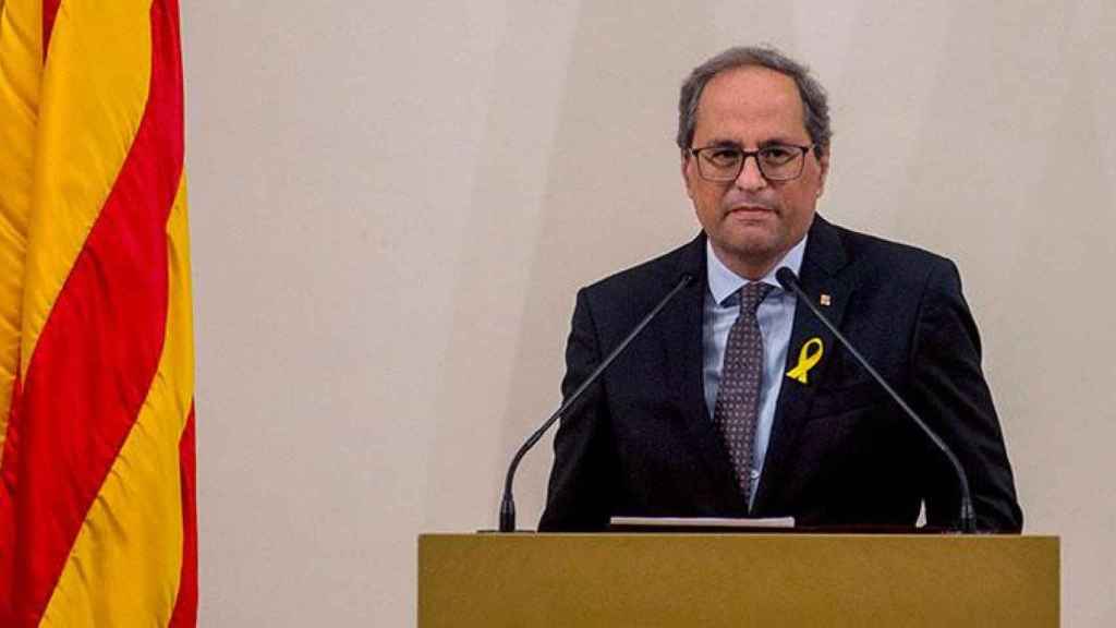 El presidente de la Generalitat, Quim Torra, durante un acto institucional por la Diada / EFE