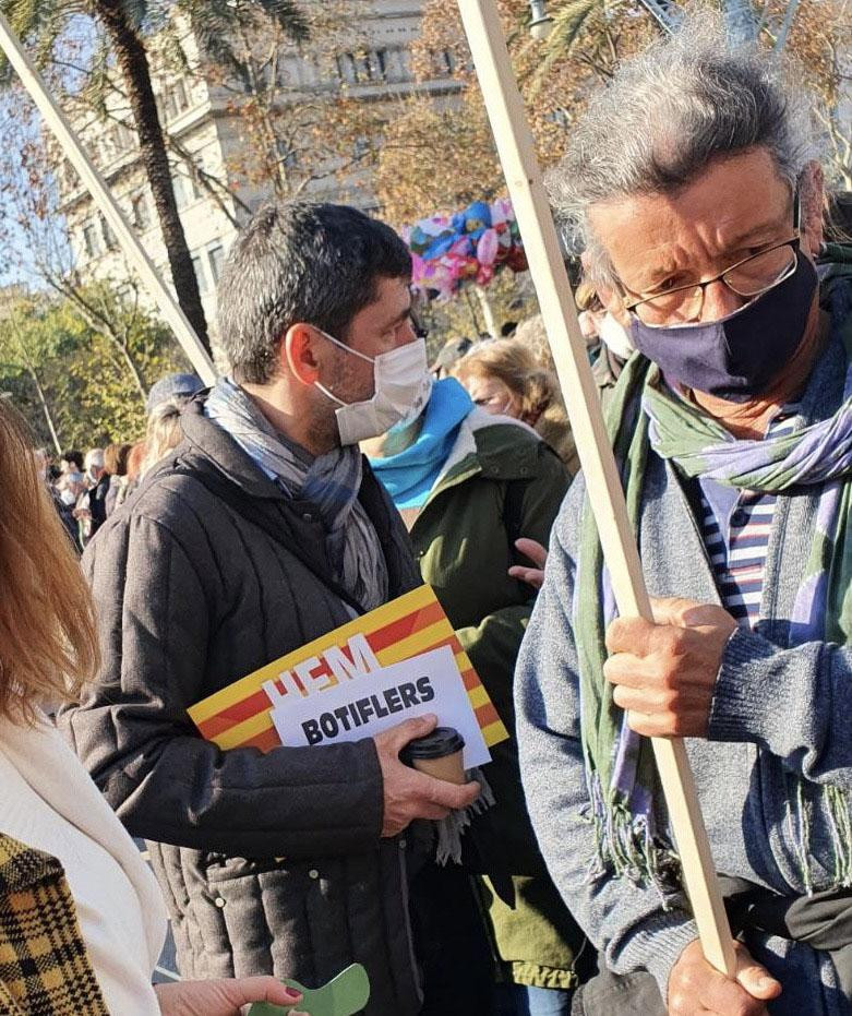 Joan Canadell en la manifestación de Som Escola