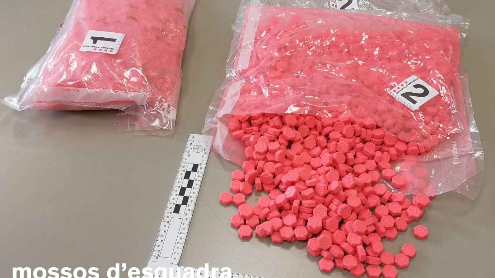 Pastillas de éxtasis decomisadas por los Mossos / MOSSOS