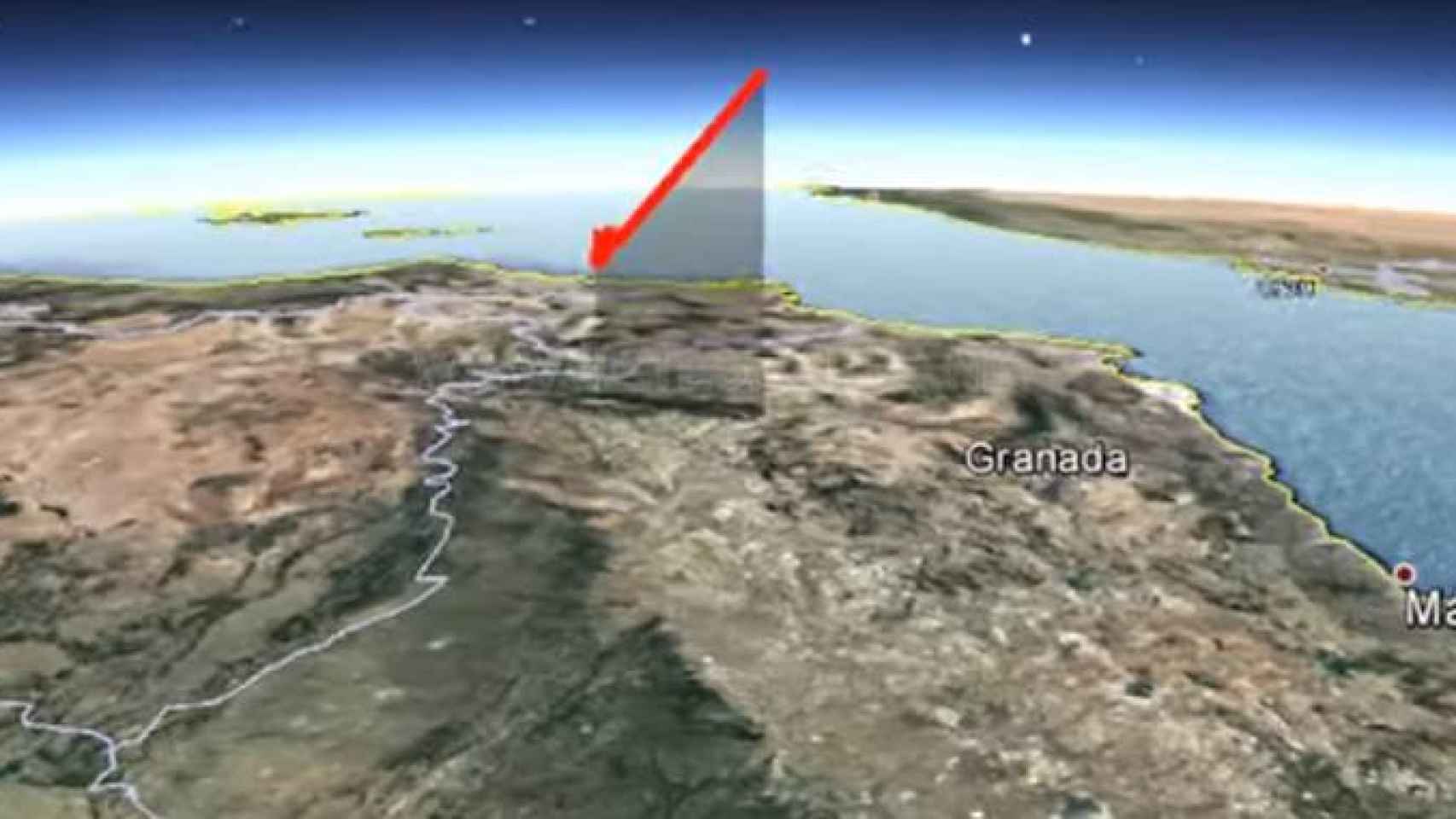 Simulación del recorrido de la bola de fuego sobre el centro de España / YOUTUBE