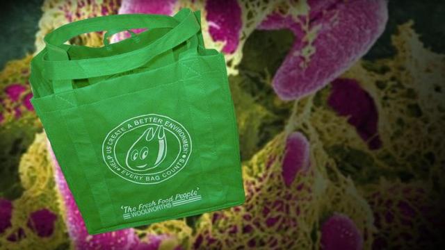 La bolsas de tela para la compra pueden ser un nido de bacterias si no se limpian.