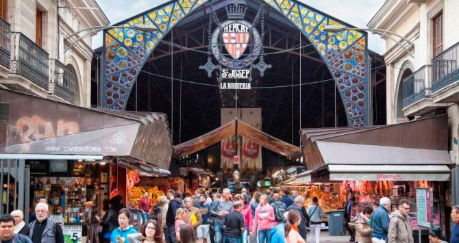 Entrada al mercado de la Boqueria