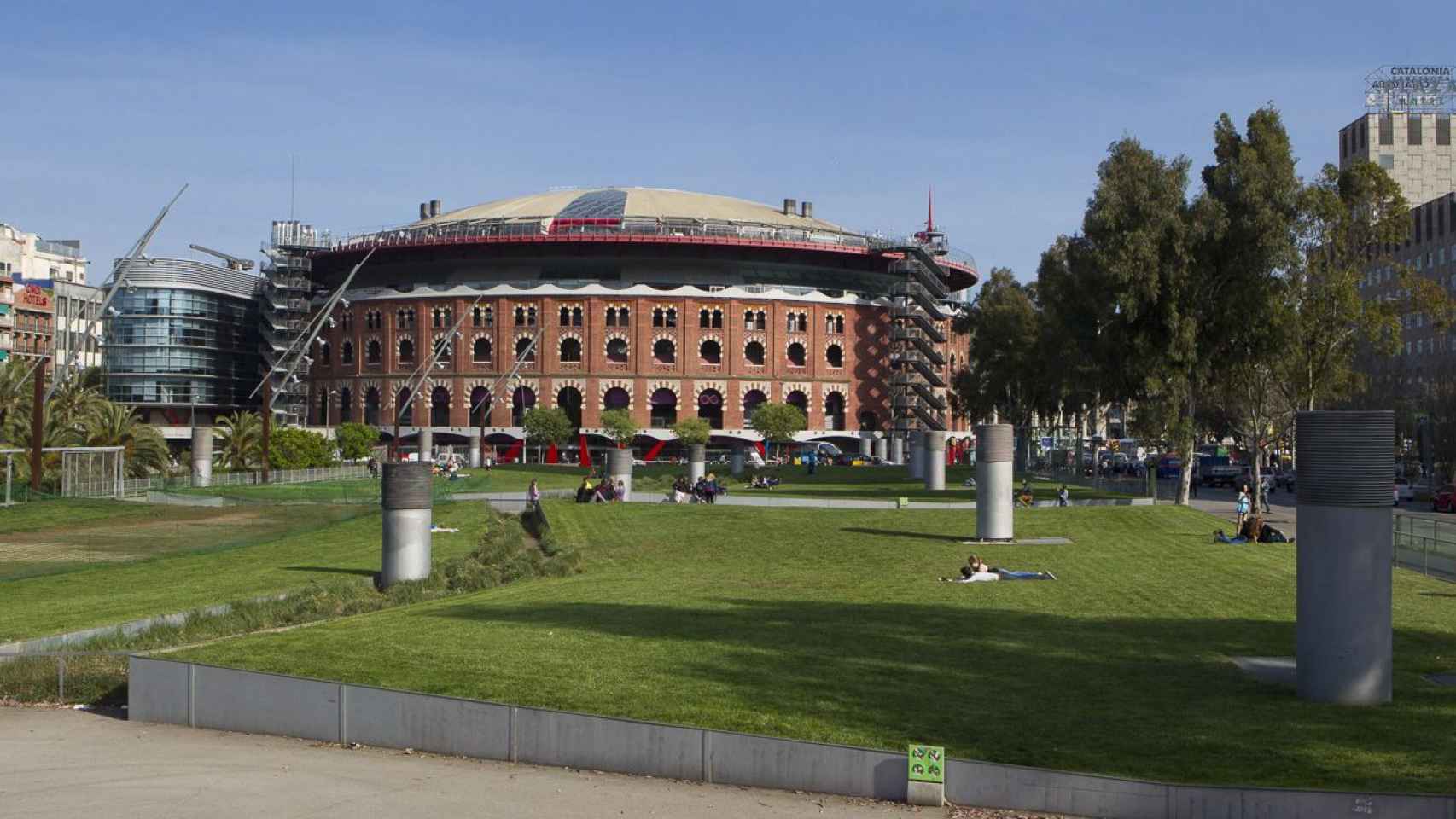 La parte trasera del parque de Joan Miró en Barcelona