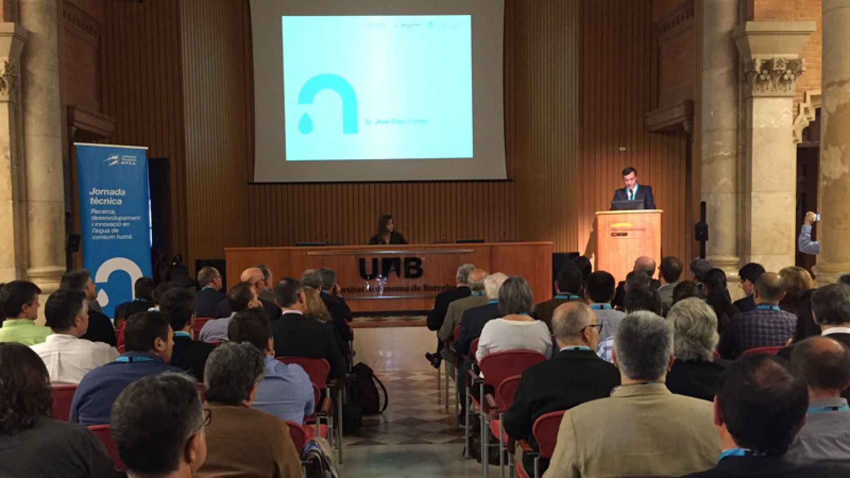 El director general de Acciona Agua, José Díaz-Calleja, en las jornadas técnicas de I D en el agua de consumo humano