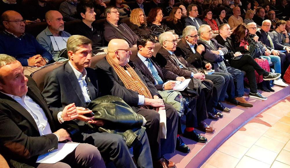 La 'fila cero' del acto de los restauradores, con representantes patronales y de la oposición municipal / CG