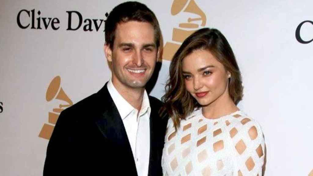 Miranda Kerr y Evan Spiegel en una imagen de archivo / EFE