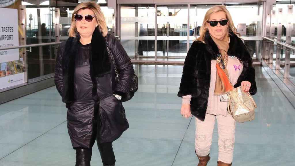 Terelu Campos y Carmen Borrego, en la estación de Atocha /EP