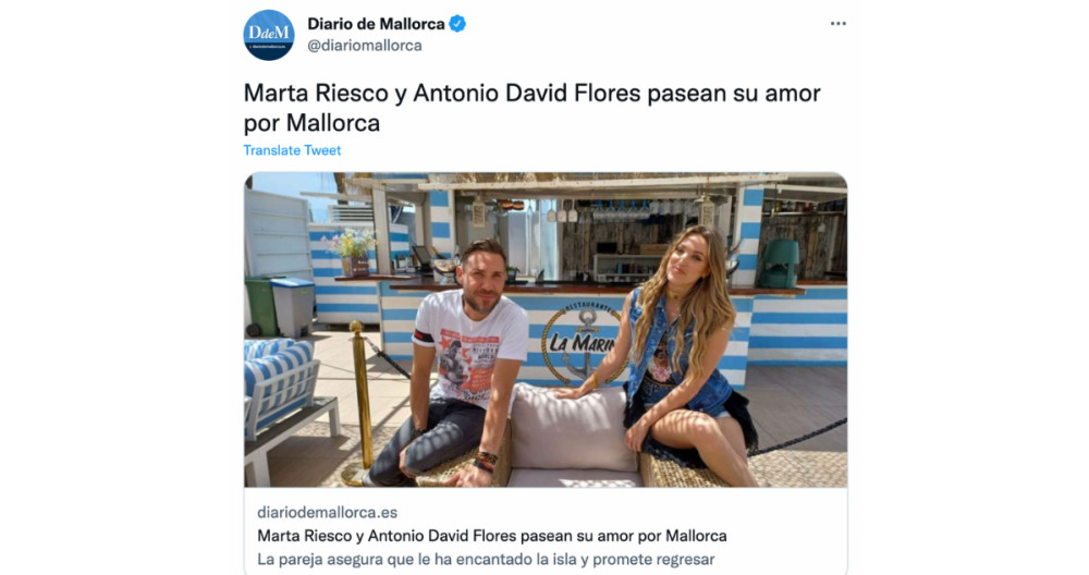 Publicación de el 'Diario de Mallorca' en Twitter / @diariomallorca