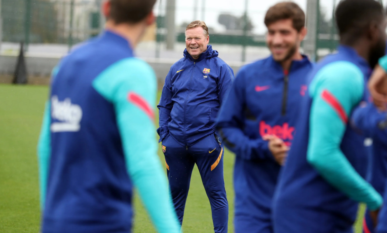 Koeman en un entrenamiento del Barça / FC Barcelona