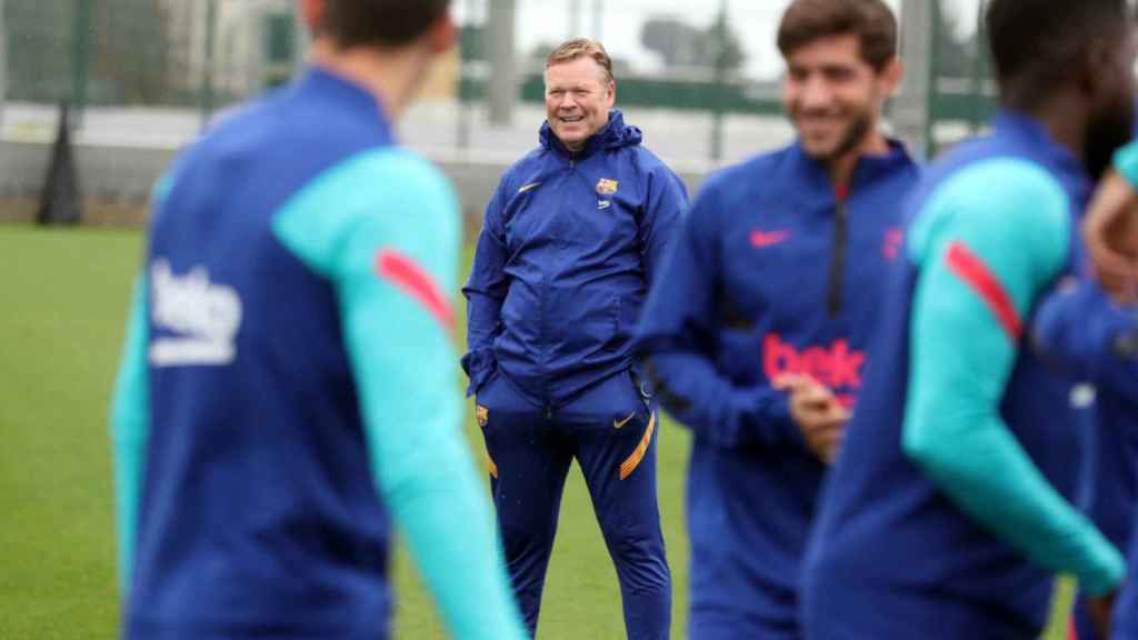 Koeman en un entrenamiento del Barça / FC Barcelona