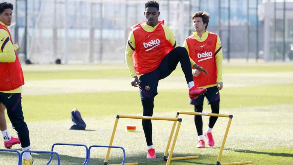 Junior Firpo en un entrenamiento del Barça / FC Barcelona